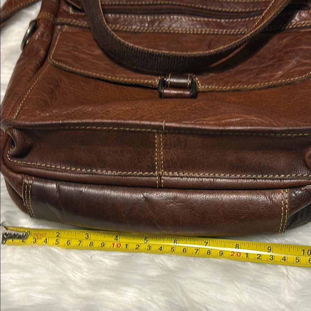 Jack George Voyager Brown Leather Men's Crossbody Bag - Picture 11 of 12